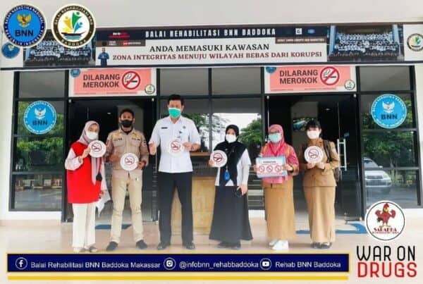 Pemantauan dan Pengawasan KSR (Kawasan Tanpa Rokok) oleh Dinas Kesehatan Masyarakat Puskesmas Sudiang terhadap Balai Rehabilitasi BNN Baddoka