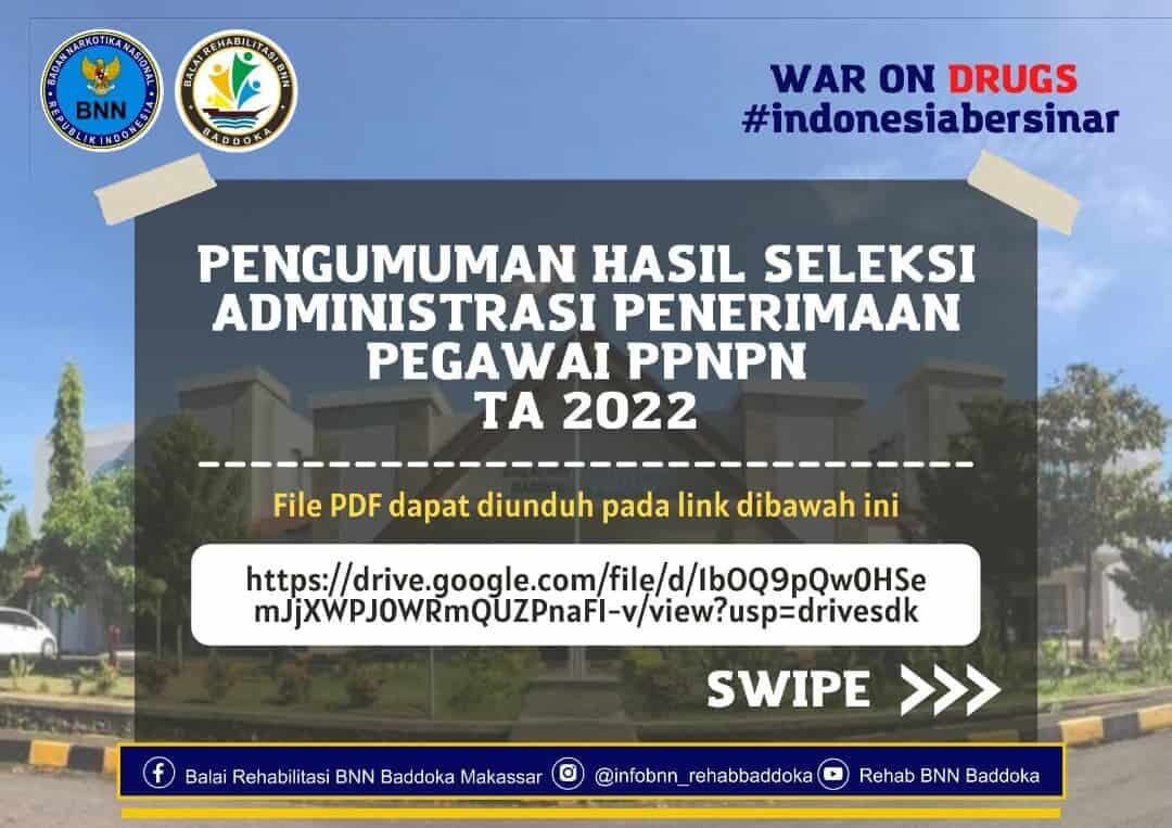 Pengumuman Hasil Seleksi Administrasi Penerimaan Pegawai PPNPN TA. 2022 Pengumuman Hasil Seleksi Administrasi Penerimaan Pegawai PPNPN TA. 2022