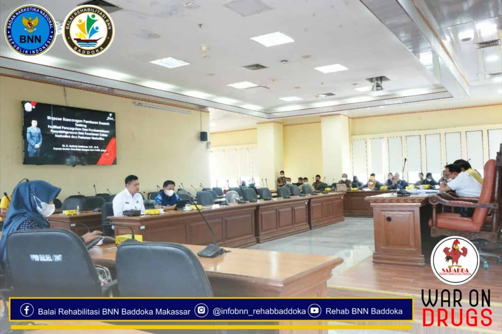 Kepala Balai Rehabilitasi BNN Baddoka menghadiri Undangan Ketua DPRD Sulawesi Selatan Kepala Balai Rehabilitasi BNN Baddoka menghadiri Undangan Ketua DPRD Sulawesi Selatan